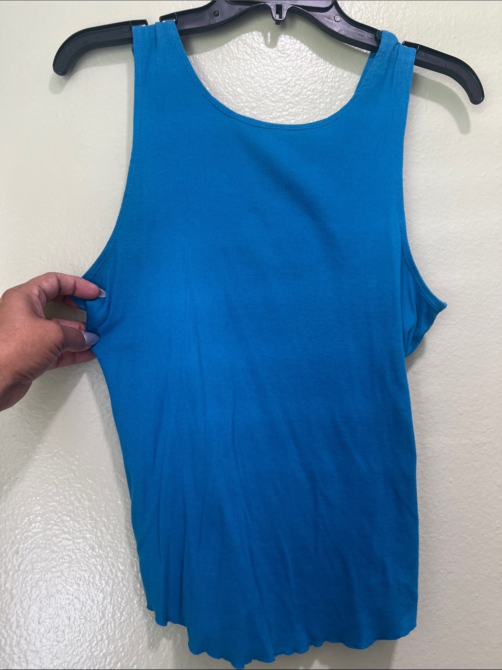 Women's Scoop-Neck Tank Top in Teal Blue - Unbranded